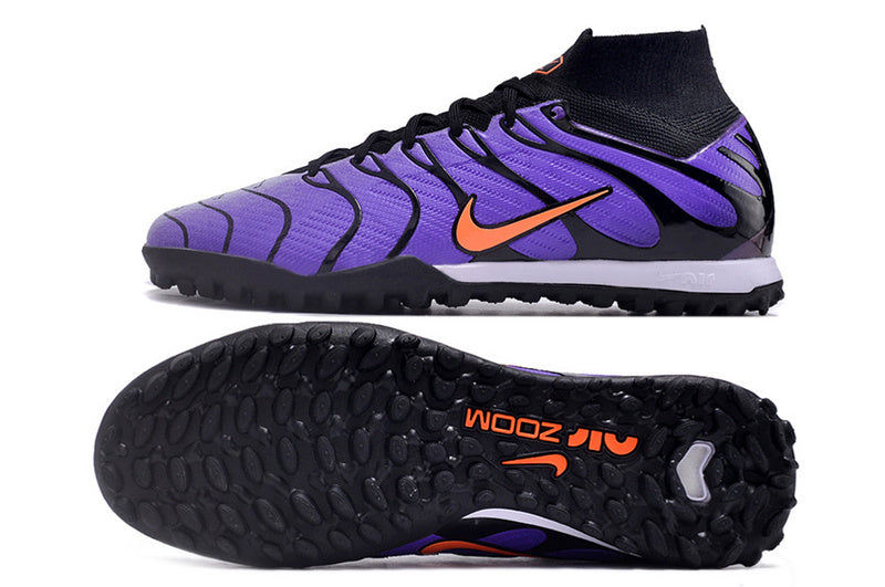 CHUTEIRA NIKE MERCURIAL AIR ZOOM SUPERFLY 9 ELITE SOCIETY "AIR MAX TN" - ROXA