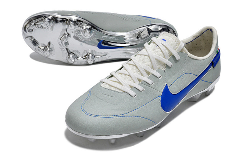 CHUTEIRA NIKE TIEMPO LEGEND 9 ELITE CAMPO "MONTEBELLUNA" - CINZA E AZUL