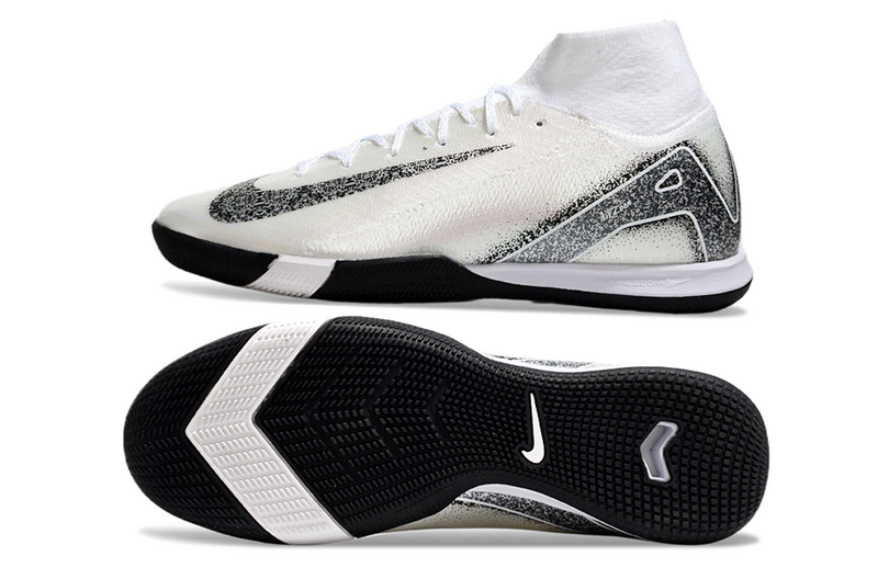 CHUTEIRA NIKE AIR ZOOM MERCURIAL SUPERFLY 10 ELITE FUTSAL - BRANCA E PRETA