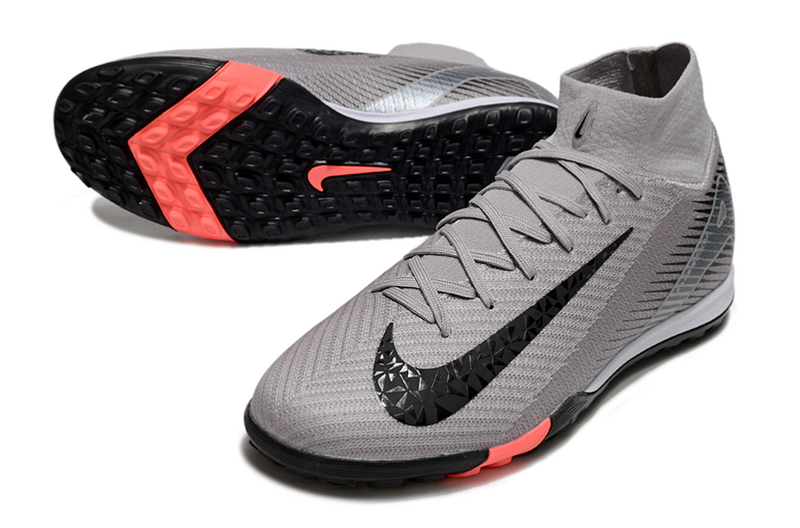 CHUTEIRA NIKE MERCURIAL AIR ZOOM SUPERFLY 10 ELITE SOCIETY - CINZA E PRETA