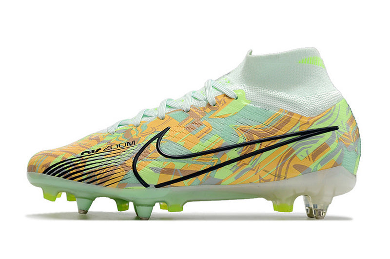 CHUTEIRA NIKE AIR ZOOM MERCURIAL SUPERFLY 9 ELITE TRAVA MISTA FIXA "BONDED" - VERDE