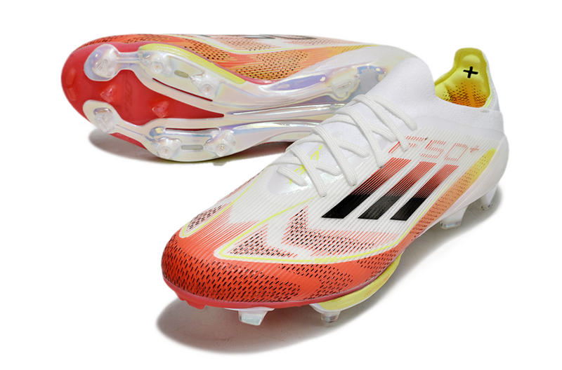 CHUTEIRA ADIDAS F50.1 LIGHTSTRIKE PRO ELITE CAMPO - BRANCA E COLORIDA