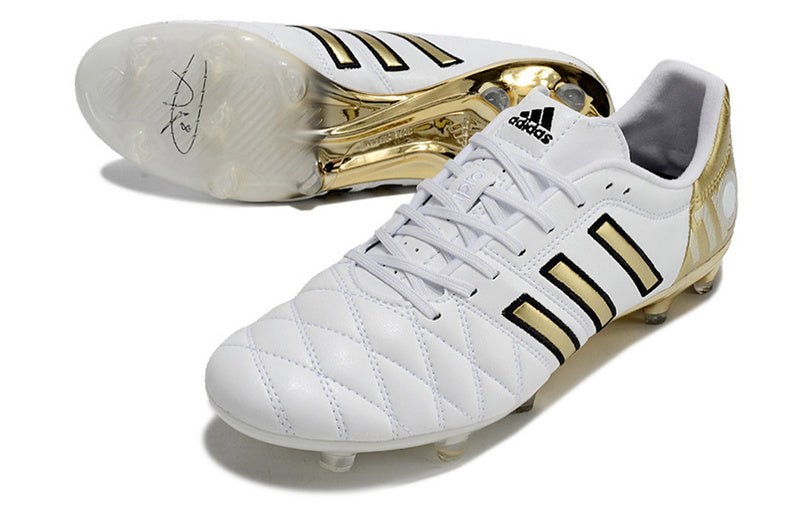 ADIDAS ADIPURE 11 PRO CAMPO "TONI KROOS THE LAST DANCE" - BRANCA E DOURADA