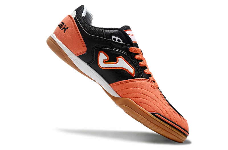CHUTEIRA JOMA TOP FLEX FUTSAL - PRETA E LARANJA