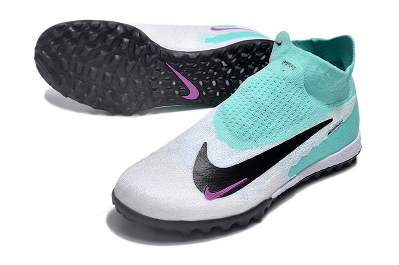 CHUTEIRA NIKE PHANTOM GX DYNAMIC FIT ELITE SOCIETY - BRANCA E AZUL
