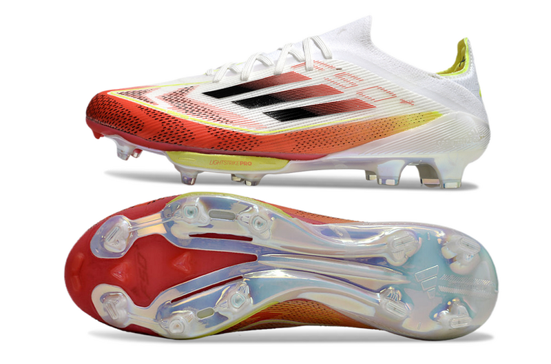 CHUTEIRA ADIDAS F50.1 LIGHTSTRIKE PRO ELITE CAMPO - BRANCA E COLORIDA