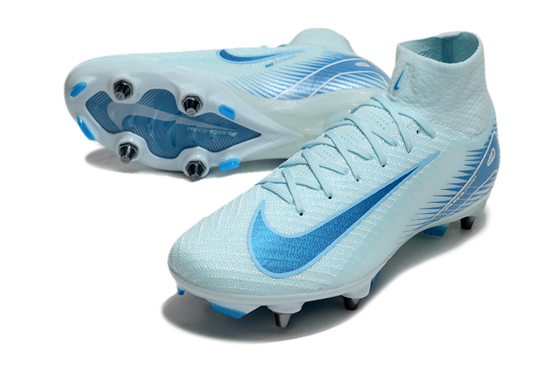 CHUTEIRA NIKE AIR ZOOM MERCURIAL SUPERFLY 10 ELITE TRAVA MISTA "MAD AMBITION" - AZUL