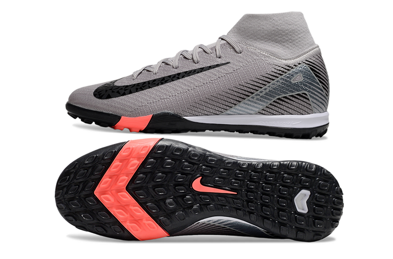 CHUTEIRA NIKE MERCURIAL AIR ZOOM SUPERFLY 10 ELITE SOCIETY - CINZA E PRETA