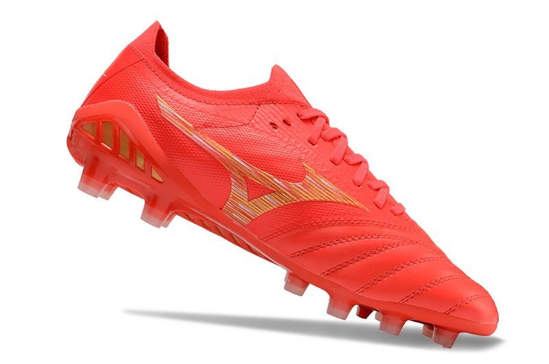 CHUTEIRA MIZUNO MORELIA NEO III JAPAN CAMPO - VERMELHA