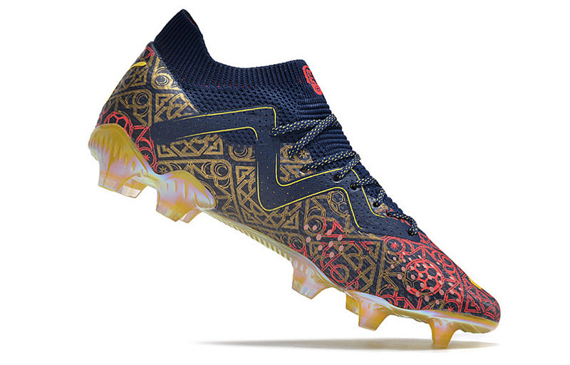 CHUTEIRA PUMA FUTURE ULTIMATE CAMPO - AZUL E AMARELA