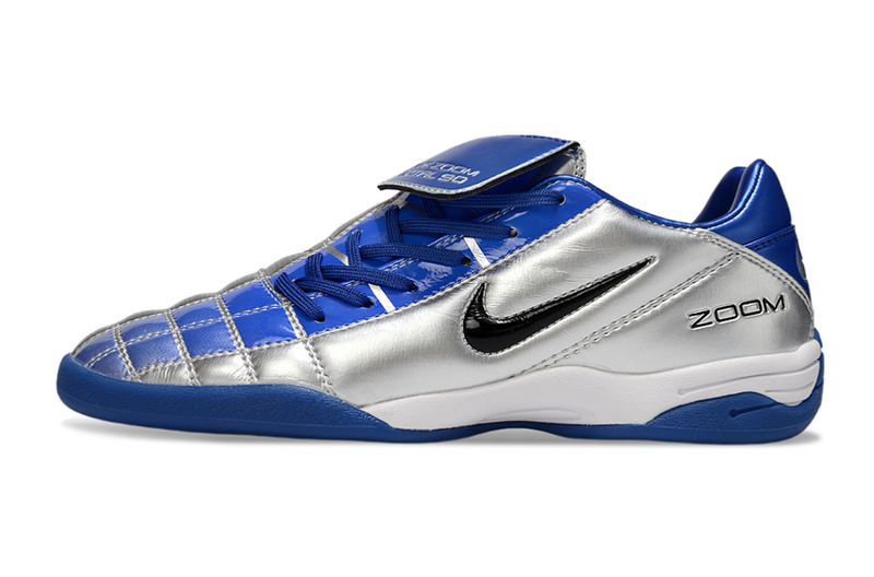 CHUTEIRA NIKE AIR ZOOM TOTAL 90 III FUTSAL - PRATA E AZUL