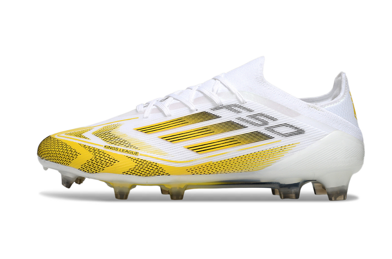ADIDAS F50.1 ELITE CAMPO - BRANCA E AMARELA