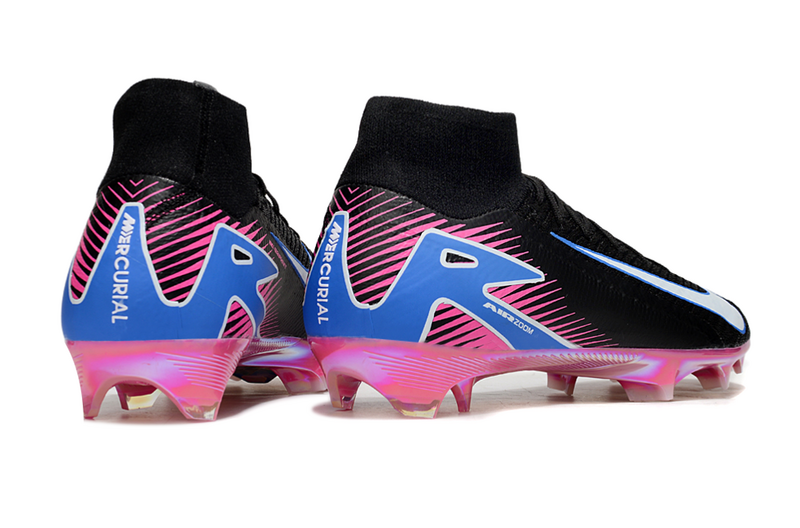 CHUTEIRA NIKE AIR ZOOM MERCURIAL SUPERFLY 10 ELITE CAMPO - PRETA E ROSA