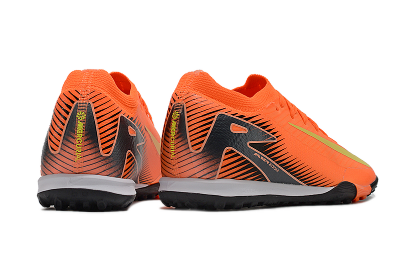 CHUTEIRA NIKE MERCURIAL AIR ZOOM VAPOR 16 ELITE SOCIETY - LARANJA E PRETA