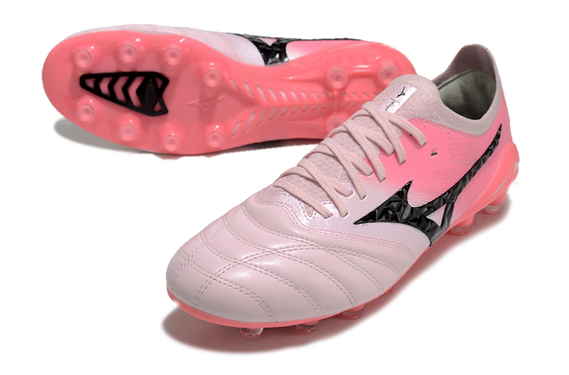 CHUTEIRA MIZUNO MORELIA NEO IV JAPAN CAMPO - ROSA E BRANCA