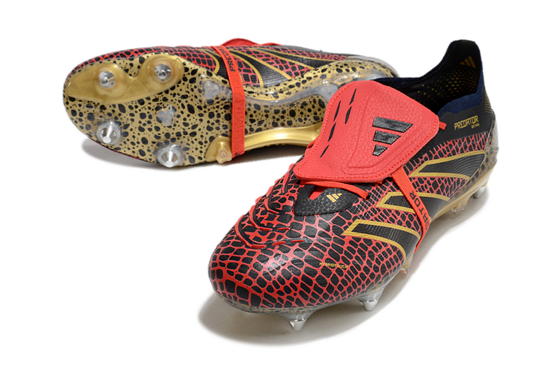 ADIDAS PREDATOR 24 FT ELITE TRAVA MISTA - VERMELHA E AMARELA