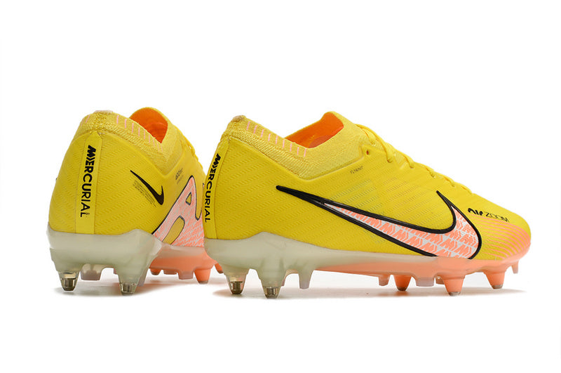 CHUTEIRA NIKE AIR ZOOM MERCURIAL VAPOR 15 ELITE TRAVA MISTA FIXA "LUCENT" AMARELA E LARANJA