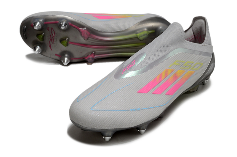 ADIDAS F50 LACELASS ELITE TRAVA MISTA - CINZA