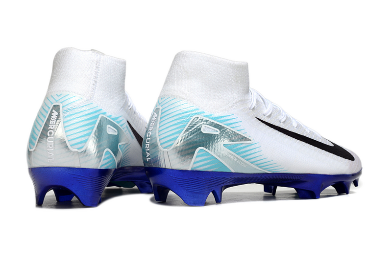 CHUTEIRA NIKE AIR ZOOM MERCURIAL SUPERFLY 10 ELITE CAMPO - BRANCA E AZUL