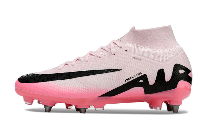 CHUTEIRA NIKE AIR ZOOM MERCURIAL SUPERFLY 9 ELITE TRAVA MISTA "MAD BRILLIANCE" - ROSA E PRETA
