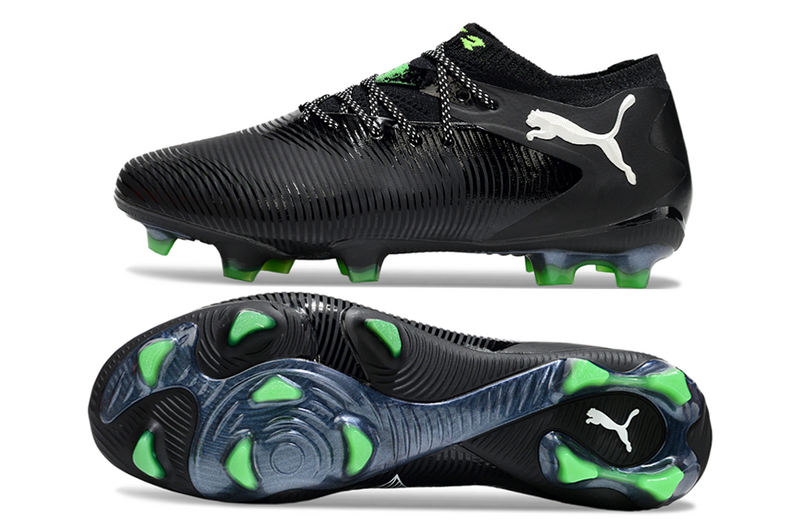 CHUTEIRA PUMA FUTURE 8 ULTIMATE LOW CAMPO - PRETA E VERDE