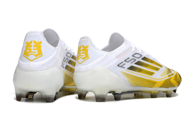 ADIDAS F50.1 ELITE CAMPO - BRANCA E AMARELA