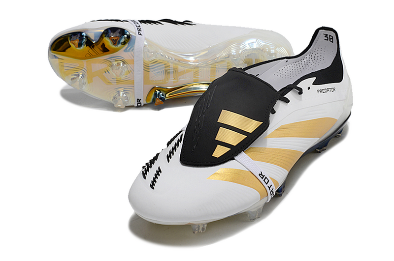 ADIDAS PREDATOR 24 FT ELITE CAMPO "REEMERGENCE" - BRANCA E DOURADA