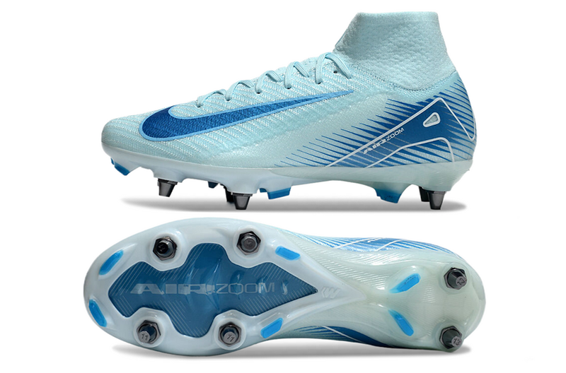 CHUTEIRA NIKE AIR ZOOM MERCURIAL SUPERFLY 10 ELITE TRAVA MISTA "MAD AMBITION" - AZUL
