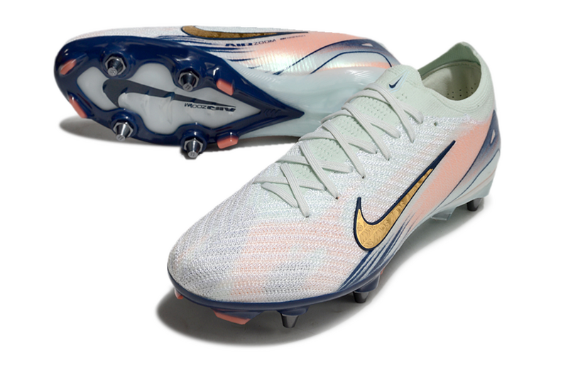 CHUTEIRA NIKE AIR ZOOM MERCURIAL VAPOR 16 ELITE TRAVA MISTA "DREAM SPEED 9" - VERDE ÁGUA E DOURADA