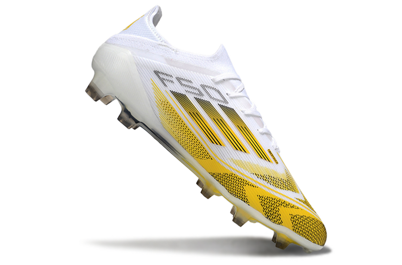 ADIDAS F50.1 ELITE CAMPO - BRANCA E AMARELA