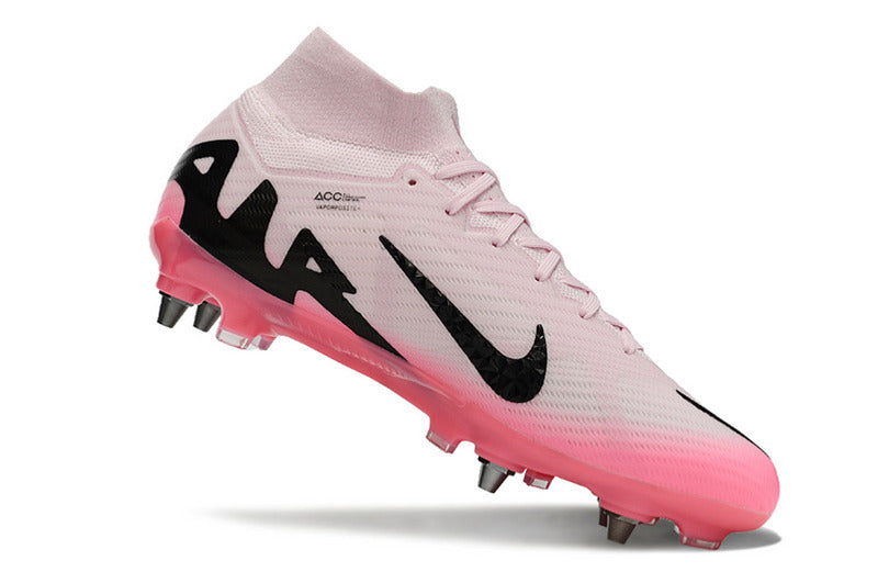CHUTEIRA NIKE AIR ZOOM MERCURIAL SUPERFLY 9 ELITE TRAVA MISTA "MAD BRILLIANCE" - ROSA E PRETA