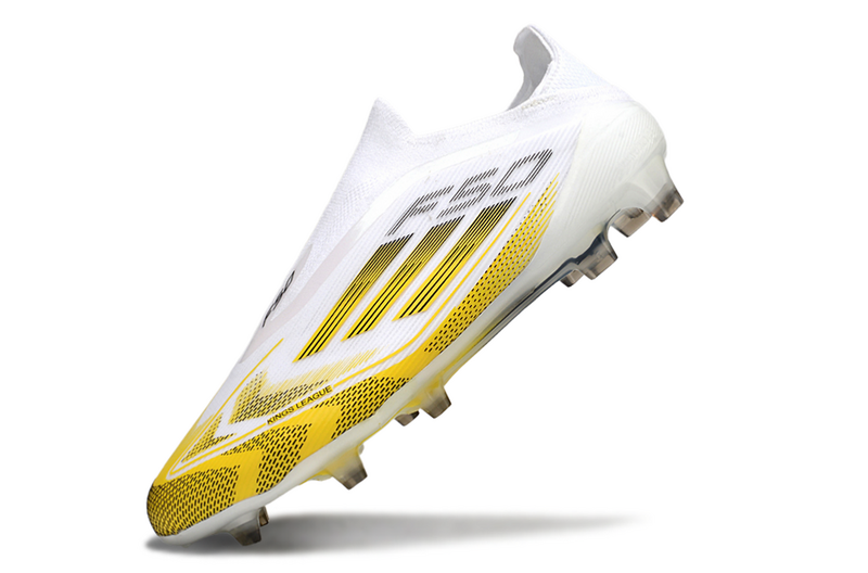 ADIDAS F50 LACELESS ELITE CAMPO - BRANCA E AMARELA