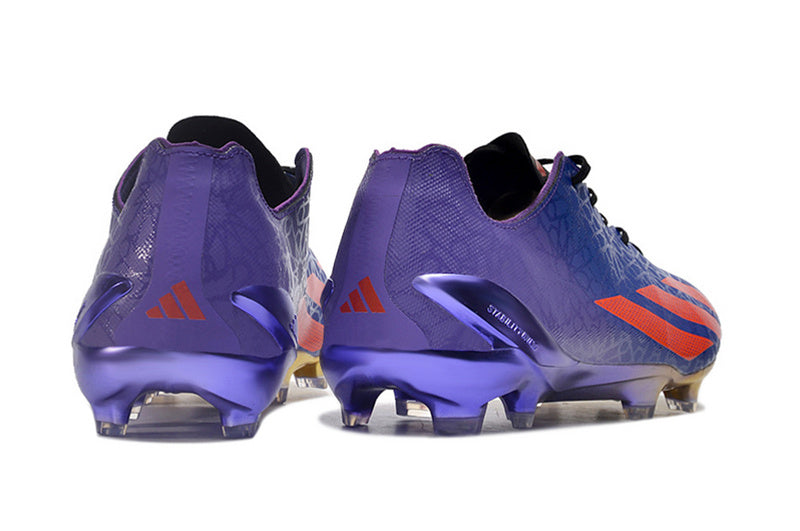 CHUTEIRA ADIDAS X CRAZYFAST+ CAMPO "SALAH" - ROXA E VERMELHA