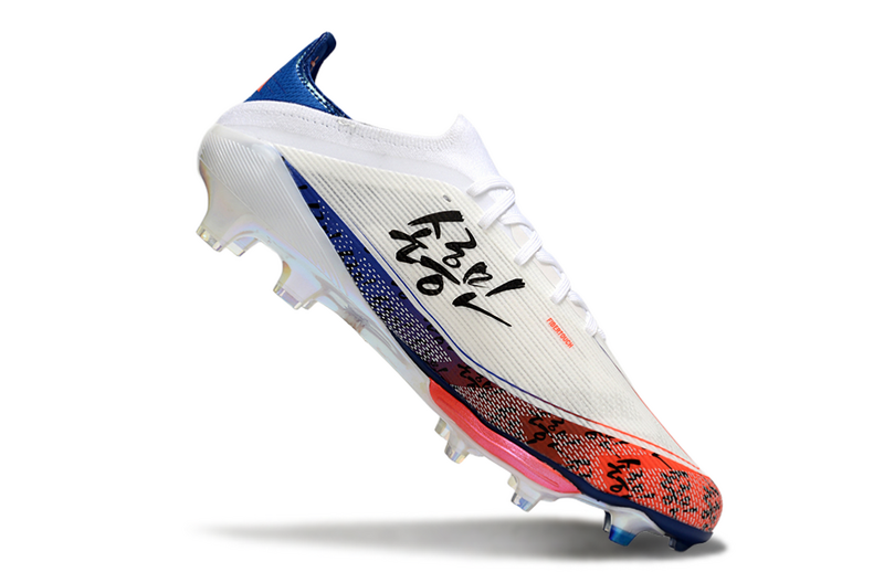 CHUTEIRA ADIDAS F50.1 LIGHTSTRIKE PRO ELITE CAMPO "SON" - BRANCA E LARANJA