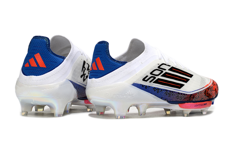 CHUTEIRA ADIDAS F50.1 LIGHTSTRIKE PRO ELITE CAMPO "SON" - BRANCA E LARANJA