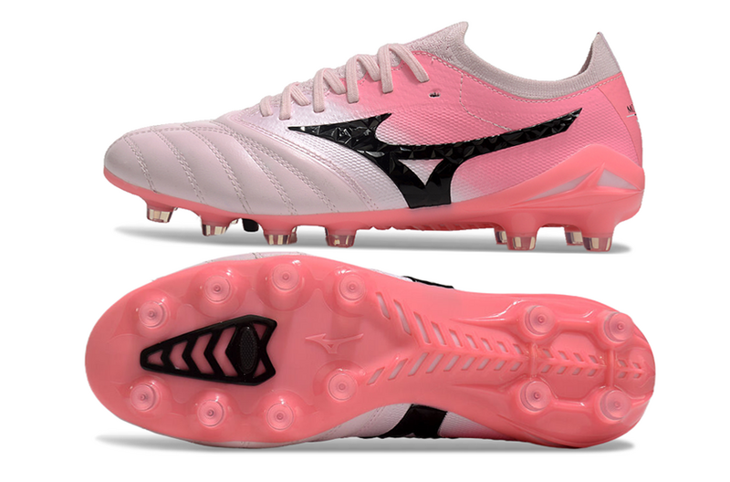 CHUTEIRA MIZUNO MORELIA NEO IV JAPAN CAMPO - ROSA E BRANCA