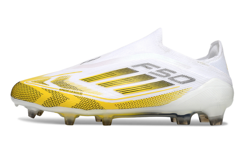 ADIDAS F50 LACELESS ELITE CAMPO - BRANCA E AMARELA