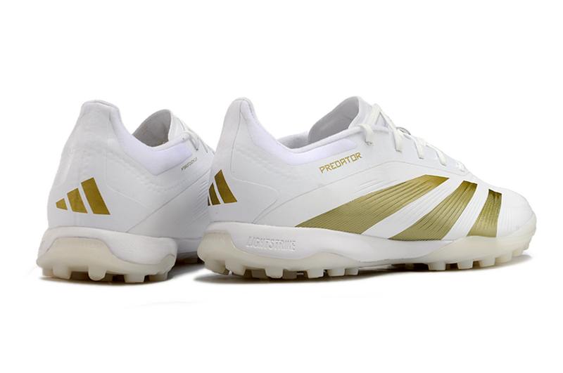 CHUTEIRA ADIDAS PREDATOR 24 ELITE SOCIETY "DAY SPARK" - BRANCA E DOURADA