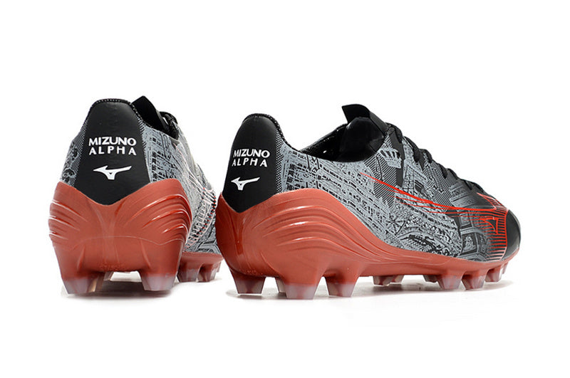 CHUTEIRA MIZUNO ALPHA JAPAN CAMPO "SERGIO RAMOS" - PRETA E LARANJA