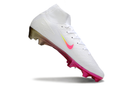 CHUTEIRA NIKE AIR ZOOM MERCURIAL SUPERFLY 10 ELITE CAMPO - BRANCA E ROSA