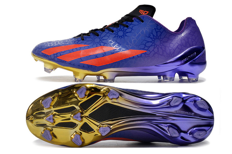 CHUTEIRA ADIDAS X CRAZYFAST+ CAMPO "SALAH" - ROXA E VERMELHA