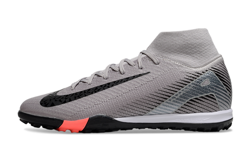 CHUTEIRA NIKE MERCURIAL AIR ZOOM SUPERFLY 10 ELITE SOCIETY - CINZA E PRETA