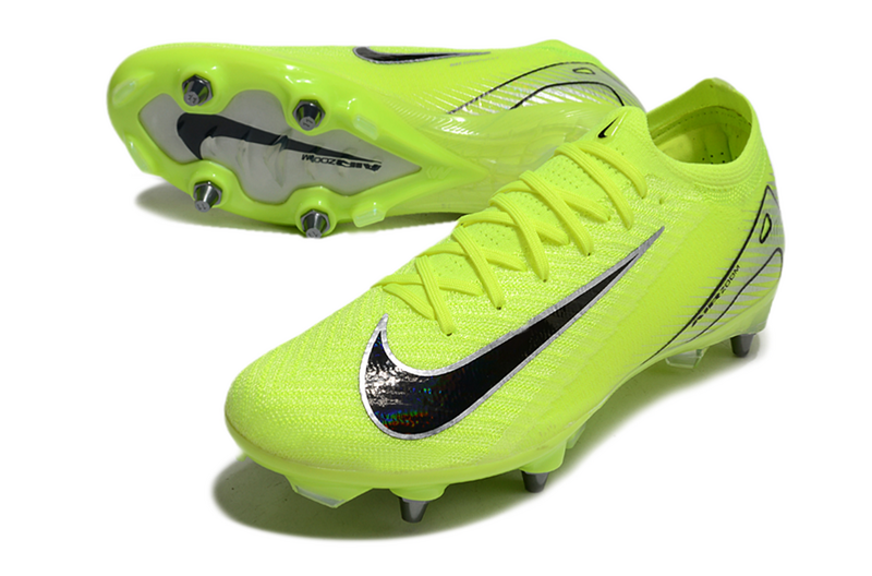 CHUTEIRA NIKE AIR ZOOM MERCURIAL VAPOR 16 ELITE TRAVA MISTA "MAD VOLTAGE" - VERDE