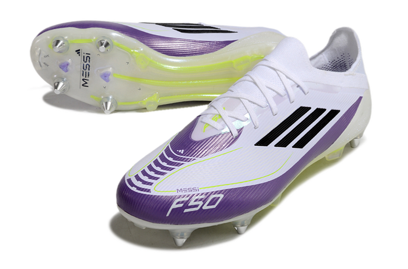 ADIDAS F50.1 ELITE TRAVA MISTA "TRIUNFO ESTELAR" - BRANCA E ROXA