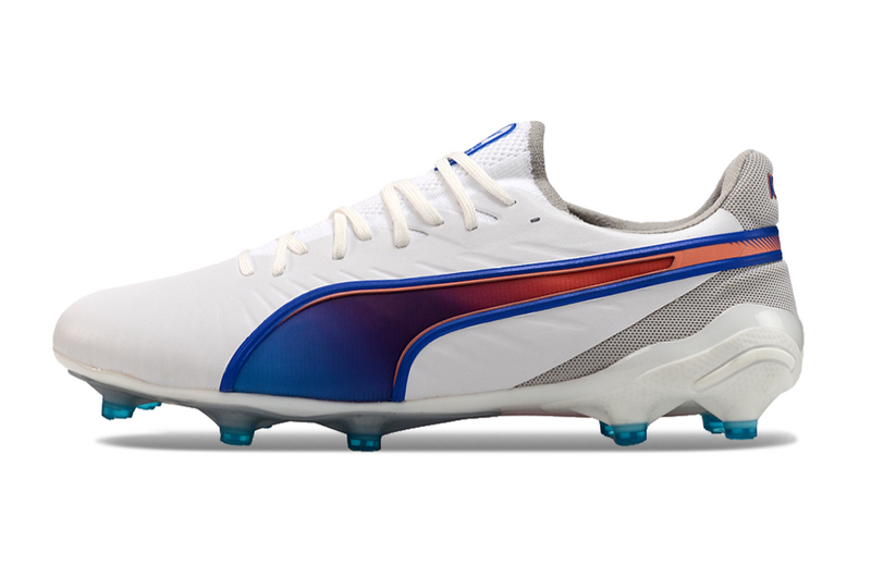 CHUTEIRA PUMA KING FG/AG CAMPO "SUPERCHARGE" - BRANCA E ROSA
