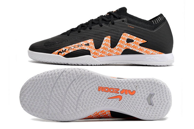 CHUTEIRA NIKE AIR ZOOM MERCURIAL VAPOR 15 ELITE FUTSAL - PRETA E LARANJA