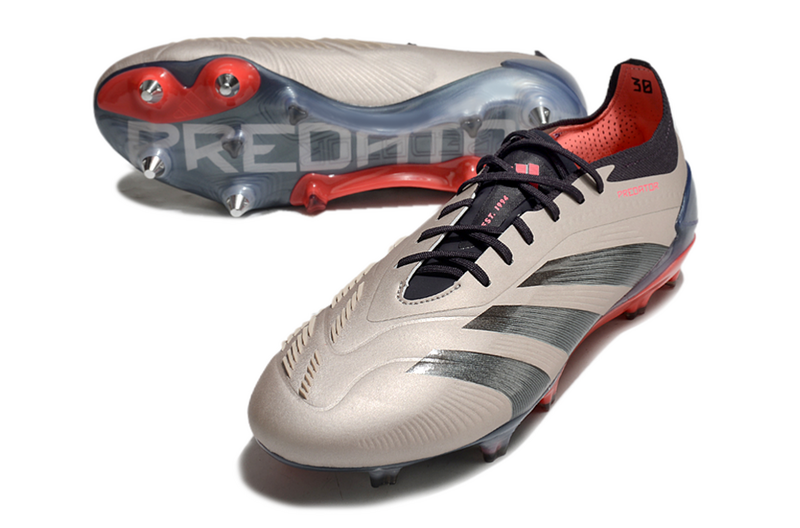 ADIDAS PREDATOR 24 ELITE CAMPO - BRANCA E CINZA