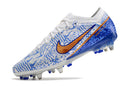 CHUTEIRA NIKE AIR ZOOM MERCURIAL VAPOR 15 ELITE TRAVA MISTA FIXA "CR7" - BRACA E AZUL