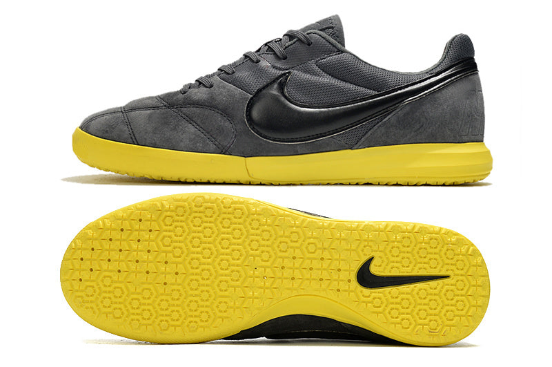CHUTEIRA NIKE PREMIER II SALA FUTSAL - CINZA E AMARELA