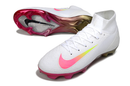 CHUTEIRA NIKE AIR ZOOM MERCURIAL SUPERFLY 10 ELITE CAMPO - BRANCA E ROSA